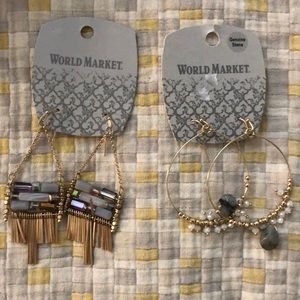 World market earrings